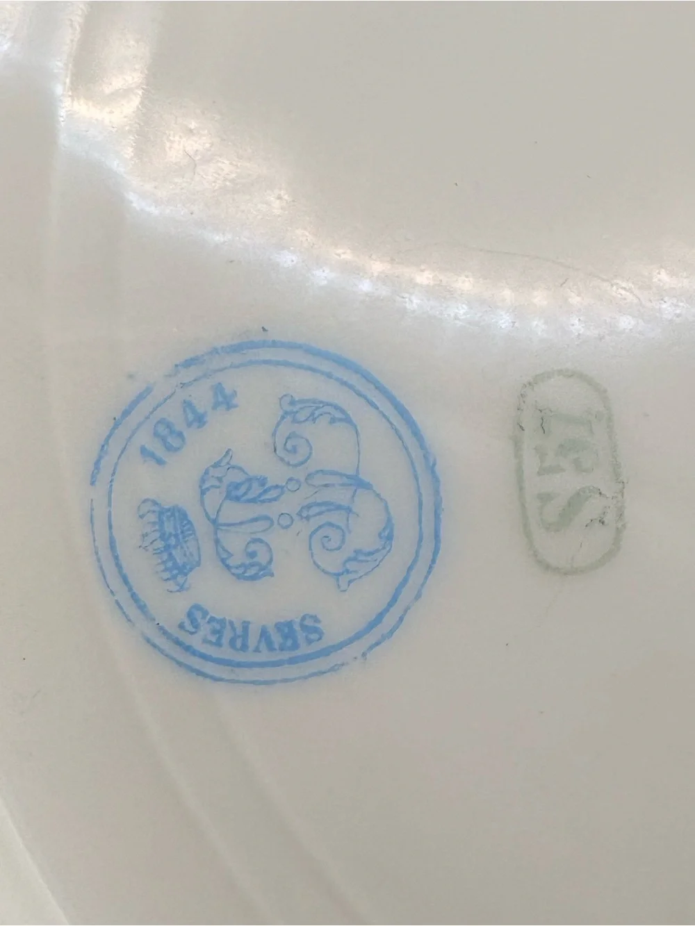 1844 FRENCH SEVRES PORCELAIN PORTRAIT CABINET PLATE 